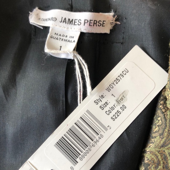 JAMES PERSE size 1 Small MOSS JACKET Jacquard Blazer Festive Holiday $225 NEW - Picture 12 of 16